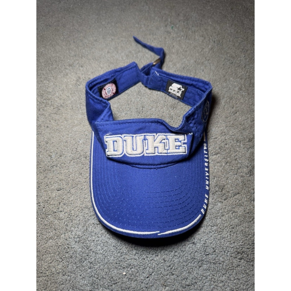 Starter Duke University Visor Blue Strapback Hat NCAA Blue Devils Adjustable